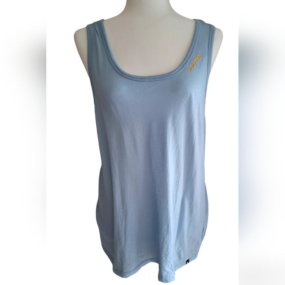 Hurley Light Blue Tank Top with Gold Detail Size XL comfortable wear